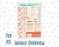 Kit 0235 - Weekly Overview - For 7x9 & A5 Planners | Notebooks - September - Apple Orchard