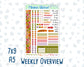 Kit 0240 - Weekly Overview - For 7x9 & A5 Planners | Notebooks - November - Cozy Thanksgiving
