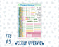 Kit 0267 - Weekly Overview - For 7x9 & A5 Planners | Notebooks - May - Flowers For Mama