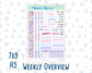 Kit 0252 - Weekly Overview - For 7x9 & A5 Planners | Notebooks - February - Tokyo Candy Cloud