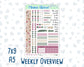 Kit 0307 - Weekly Overview - For 7x9 & A5 Planners | Notebooks - December - Velvet Hearth