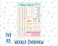 Kit 0260 - Weekly Overview - For 7x9 & A5 Planners | Notebooks - April - Pastel Egg Hunt
