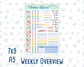 Kit 0279 - Weekly Overview - For 7x9 & A5 Planners | Notebooks - August - Not Ready For School