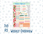 Kit 0271 - Weekly Overview - For 7x9 & A5 Planners | Notebooks - June - Strawberry Shore