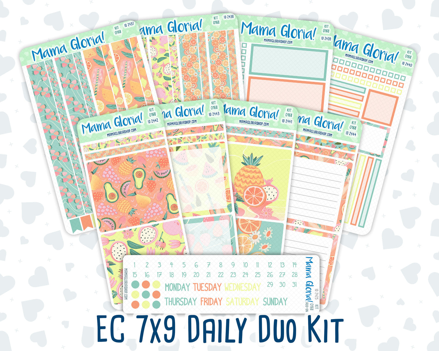 Kit 0168 7x9 Daily Duo - Juicy Joy - June- Summer- Planner