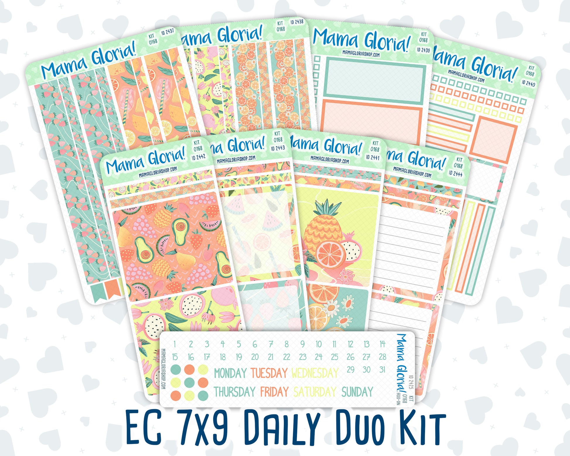 Kit 0168 7x9 Daily Duo - Juicy Joy - June- Summer- Planner