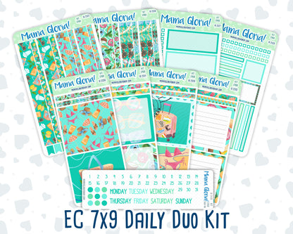 Kit 0169 7x9 Daily Duo - On Vacation - June- Summer- Planner