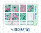 Kit 0170- 7x9 - Flamingo Oasis -June- Summer- Weekly Kit For EC Horizontal Planners