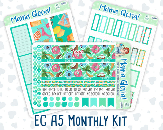 Kit 0169 -A5 -Monthly - On Vacation - June- Summer Kit