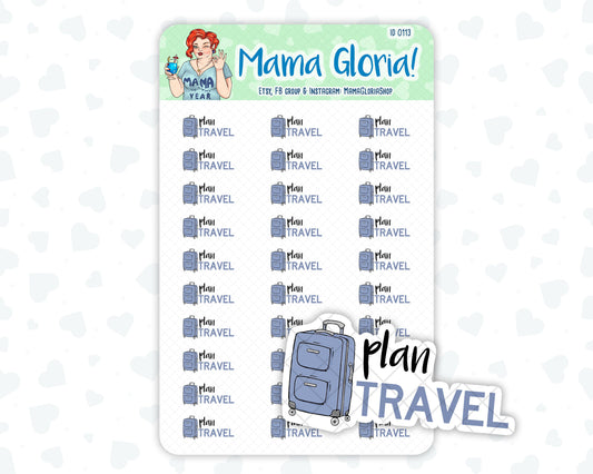 Plan Travel - Text Sticker With Icon