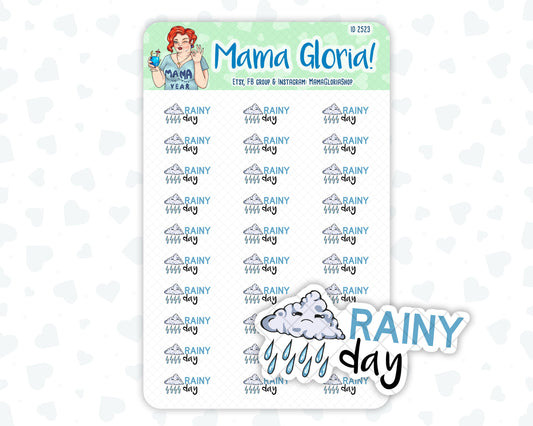 Rainy Day - Text Sticker With Icon