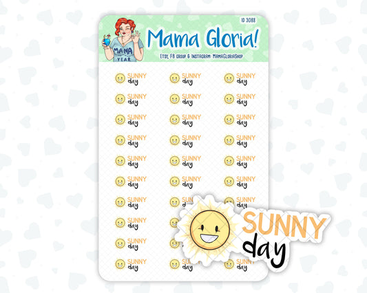 Sunny Day - Text Sticker With Icon