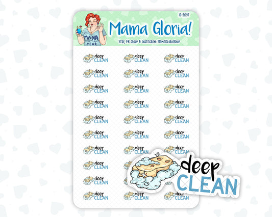 Deep Clean - Text Sticker With Icon