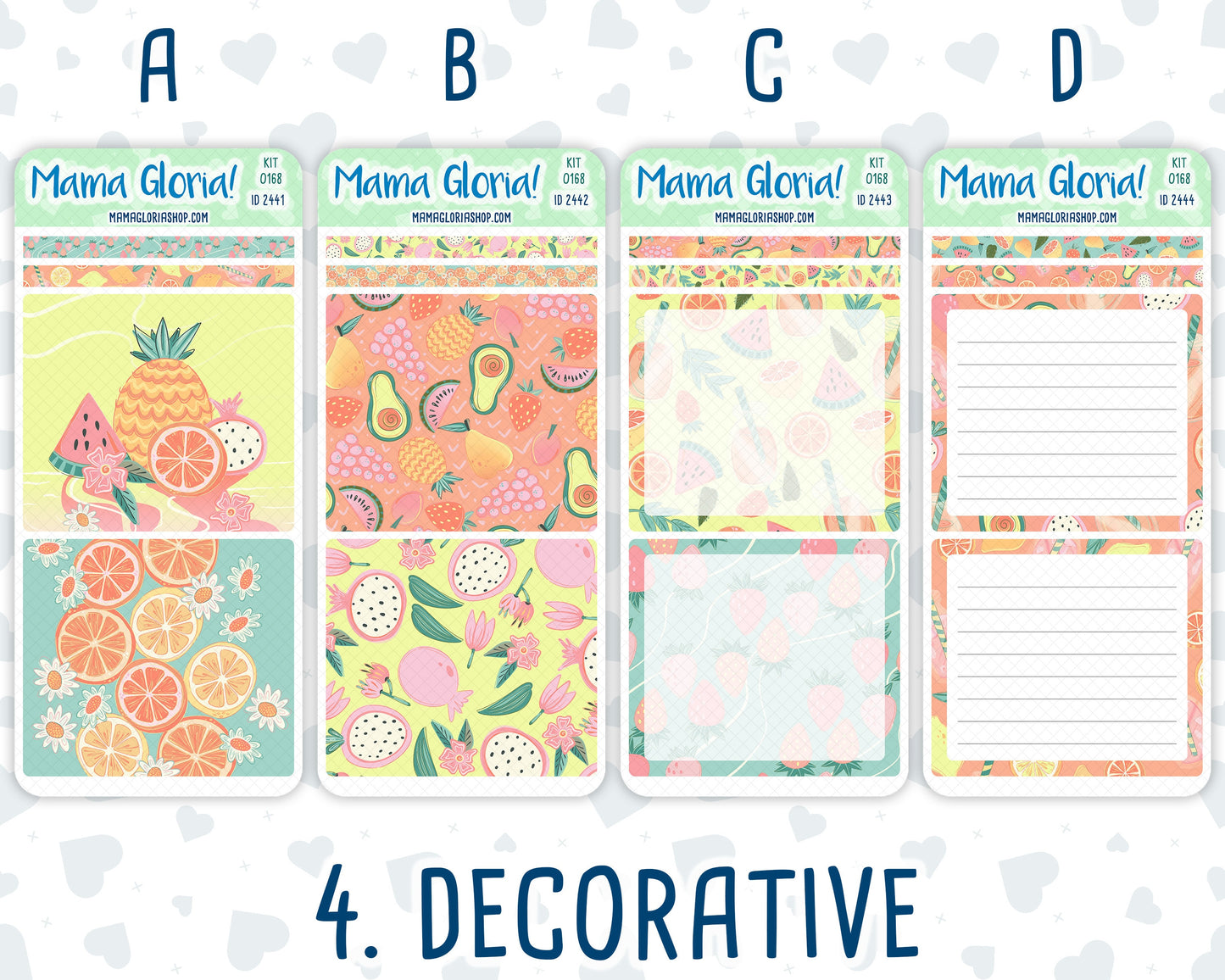 Kit 0168 7x9 Daily Duo - Juicy Joy - June- Summer- Planner