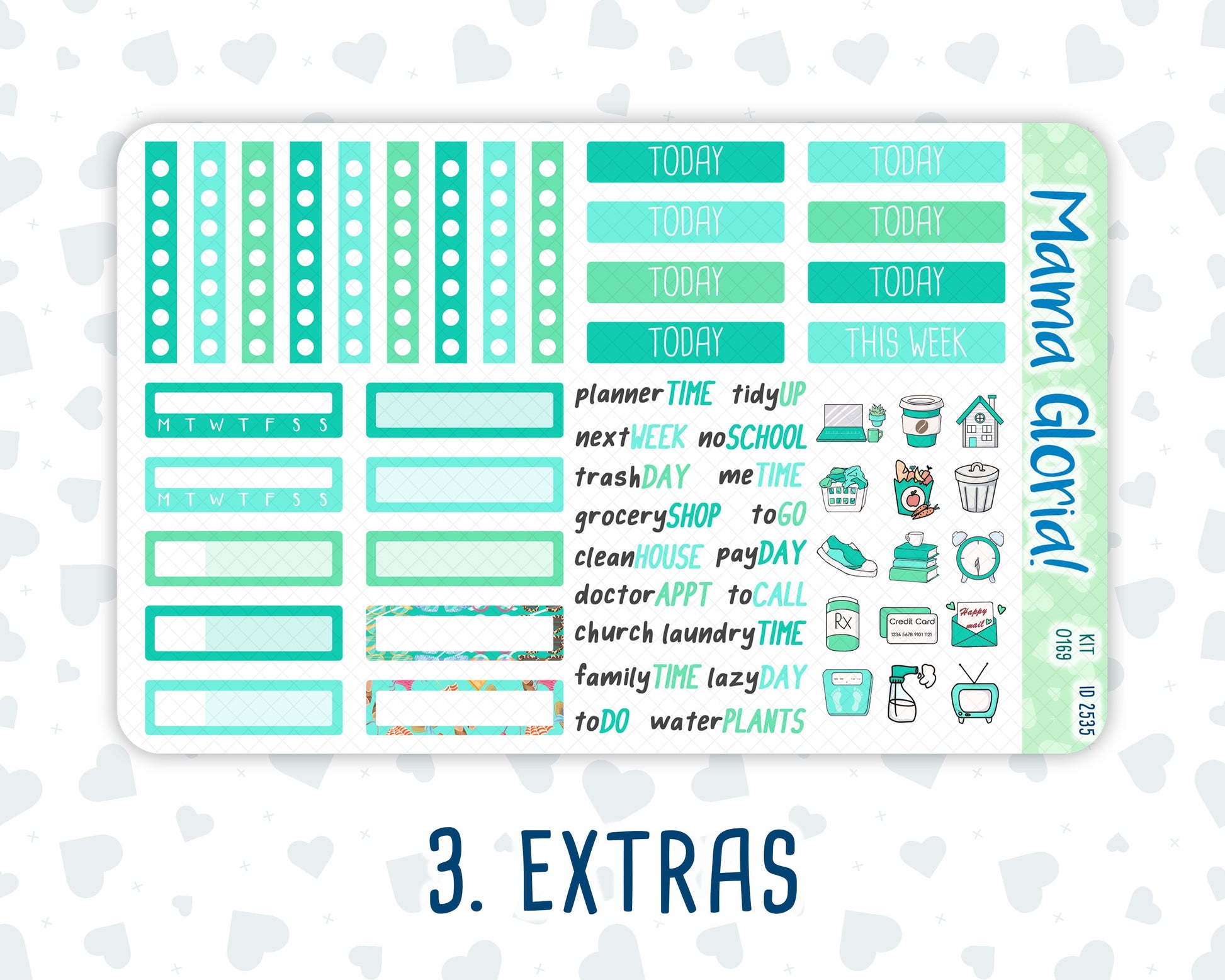 Kit 0169- 7x9 - On Vacation -June- Summer- Weekly Kit For EC Horizontal Planners