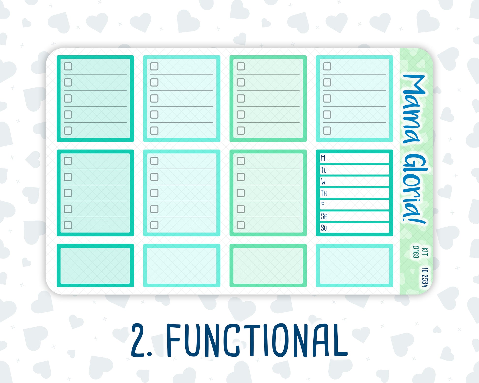 Kit 0169- 7x9 - On Vacation -June- Summer- Weekly Kit For EC Horizontal Planners