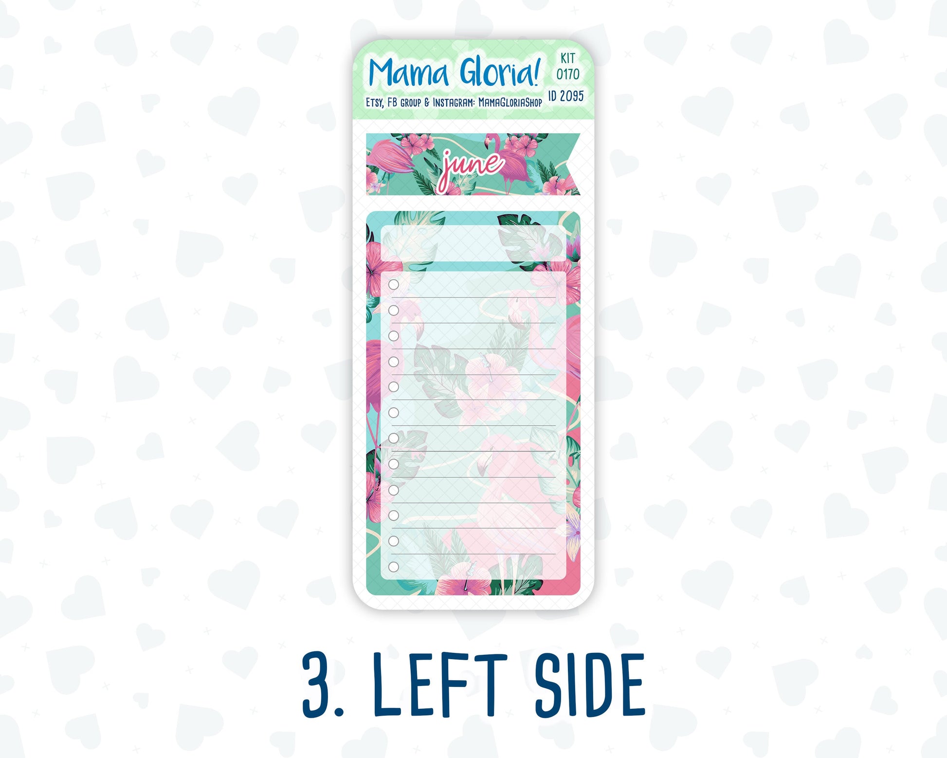 Kit 0170 - A5 - Flamingo Oasis - June - Summer - Notes Pages - Dashboard Kit - Productivity Page