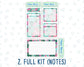 Kit 0170 - A5 - Flamingo Oasis - June - Summer - Notes Pages - Dashboard Kit - Productivity Page