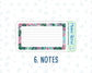 Kit 0170 - A5 - Flamingo Oasis - June - Summer - Notes Pages - Dashboard Kit - Productivity Page