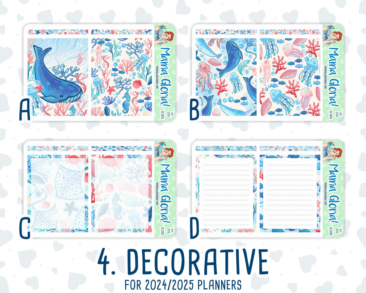 Kit 0176- 7x9 Daily Duo - Ocean Explorer- July- Summer- Planner