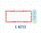 Kit 0174 - 7x9 - Summer Splash- July- Summer- Notes Pages - Dashboard Kit - Productivity Page