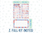 Kit 0173 - A5 - Patriotic Party - July- Summer - Notes Pages - Dashboard Kit - Productivity Page