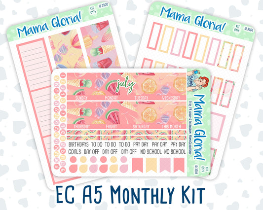 Kit 0174 -A5 -Monthly - Summer Splash - July - Summer Kit