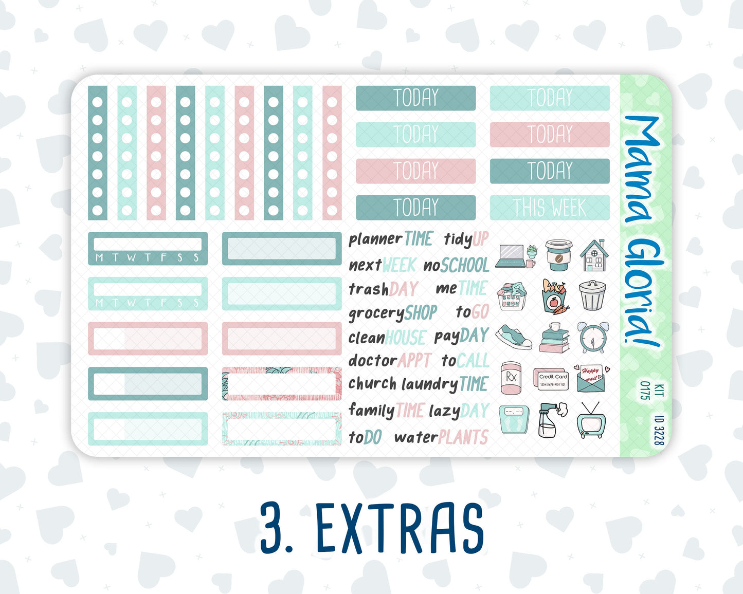 Kit 0175 - 7x9 - Aloha - July - Summer- Weekly Kit For EC Horizontal Planners