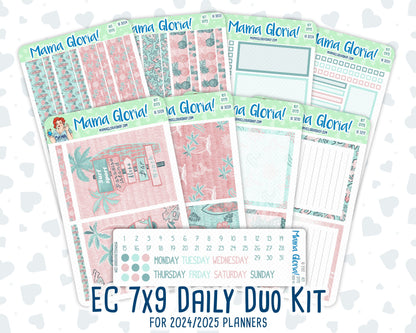 Kit 0175 - 7x9 Daily Duo - Aloha - July- Summer- Planner