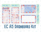 Kit 0173 - A5 - Patriotic Party - July- Summer - Notes Pages - Dashboard Kit - Productivity Page