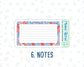 Kit 0173 - A5 - Patriotic Party - July- Summer - Notes Pages - Dashboard Kit - Productivity Page