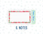 Kit 0174 - A5 - Summer Splash - July- Summer - Notes Pages - Dashboard Kit - Productivity Page