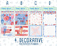 Kit 0173 - 7x9 Daily Duo - Patriotic Party - July- Summer- Planner