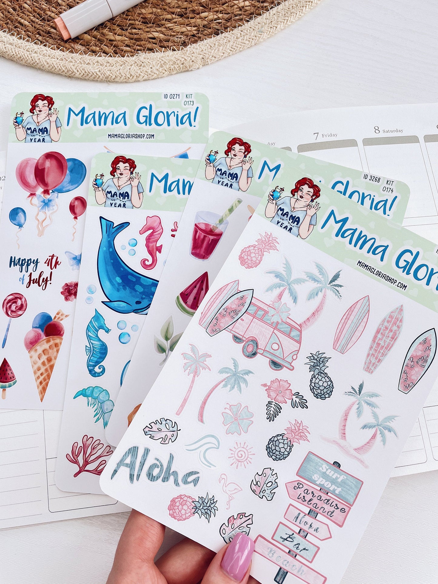 Kit 0221 - Clipart - For Planners | Notebooks | Journals - June - Gone Fishing