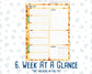 Kit 0178- 7x9 Daily Duo - Sunflowers - August- Summer- Planner