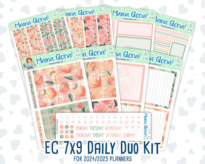 Kit 0179- 7x9 Daily Duo - Peaches- August- Summer- Planner