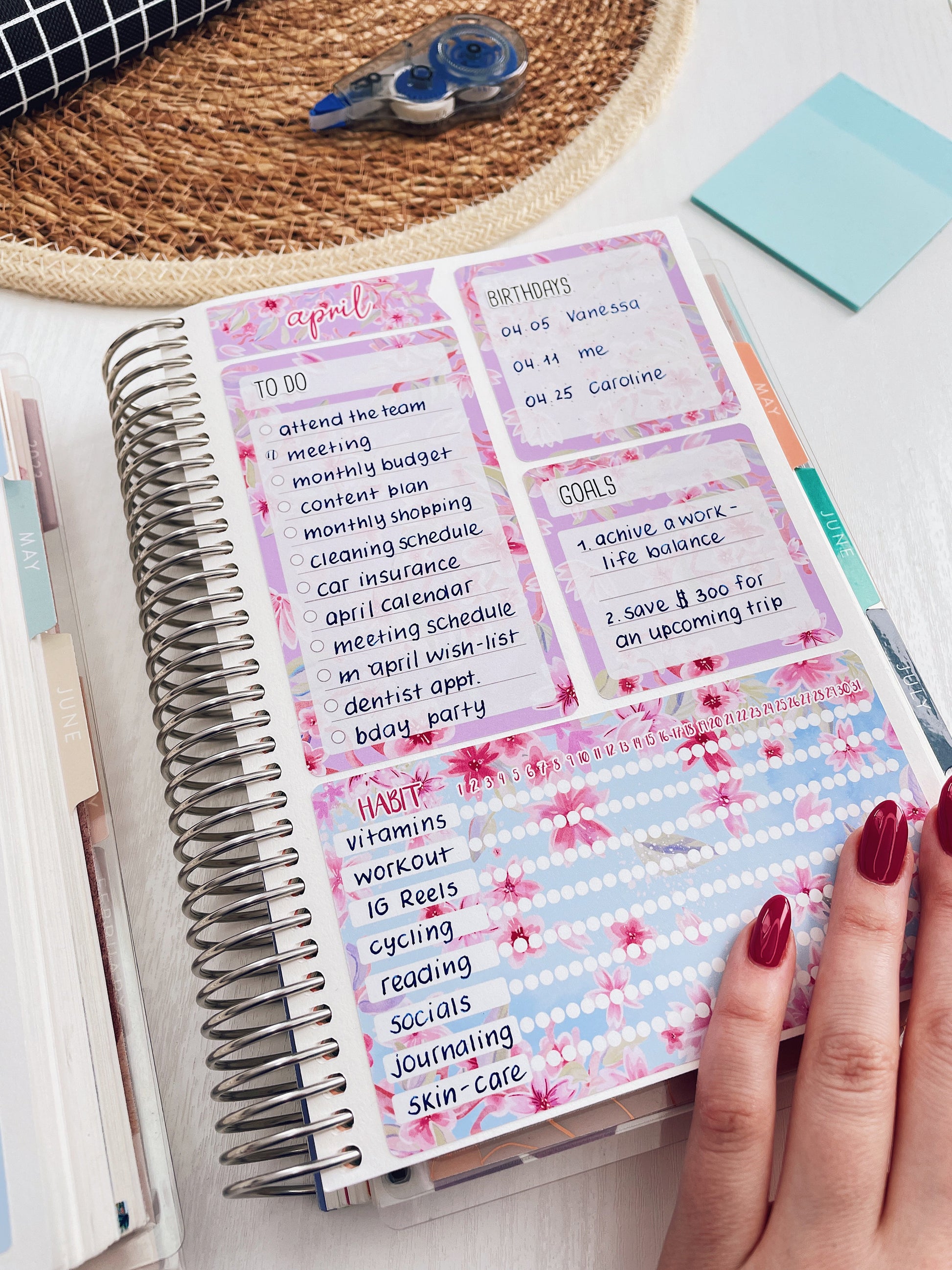 Kit 0197 - A5 - Nutcracker Magic - December - Christmas- Notes Pages - Dashboard Kit - Productivity Page