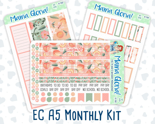 Kit 0179 -A5 -Monthly - Peaches - August - Summer Kit