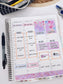 Kit 0262 - 1.5" Wide Column - Weekly Kit - April - Spring Puffs  - For Vertical & Hourly Planners
