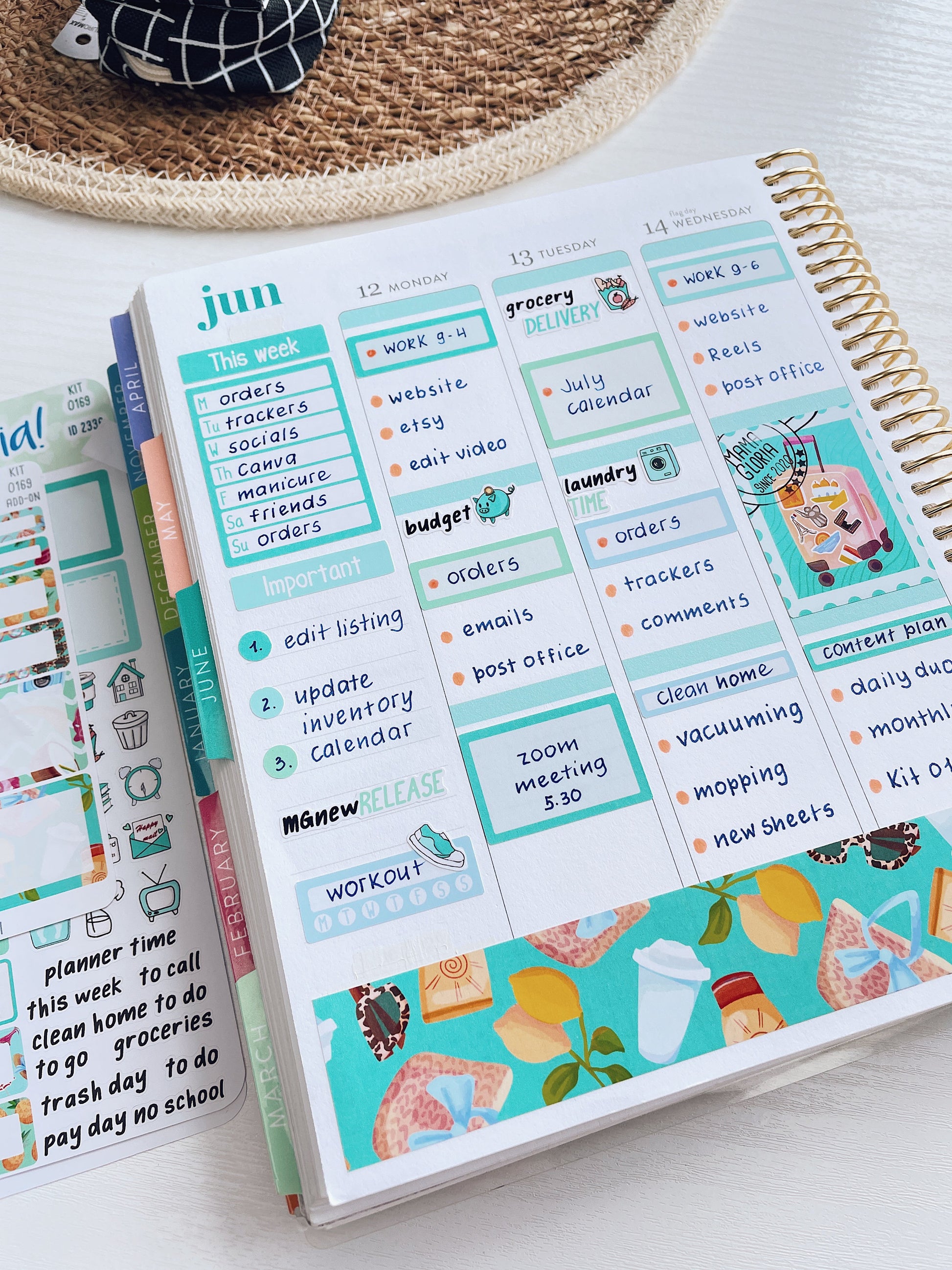 Kit 0203 - 7x9 - Self-Care - January - Weekly Kit For Planners