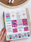 Kit 0262 - 1.5" Wide Column - Weekly Kit - April - Spring Puffs  - For Vertical & Hourly Planners