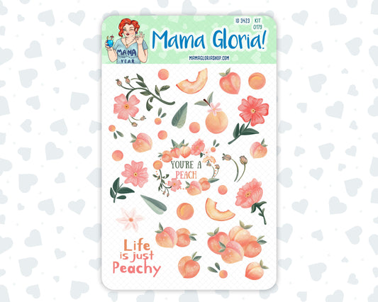 Kit 0179 - Clipart - Peaches - August- Summer - For Planners - Journals