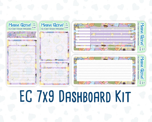 Kit 0180 - 7x9 - Back To School - August- Summer- Notes Pages - Dashboard Kit - Productivity Page