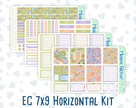 Kit 0180 - 7x9 - Back To School- August- Summer- Weekly Kit For EC Horizontal Planners