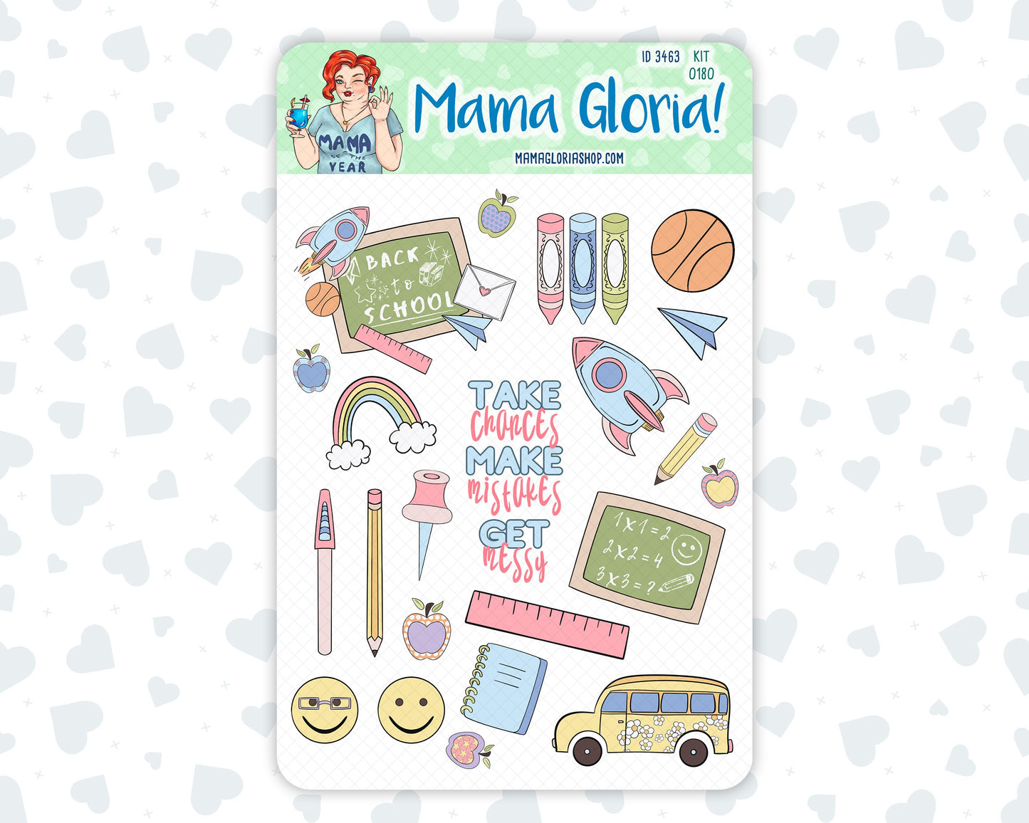 Kit 0180 - Clipart - Back To School- August- Summer - For Planners - Journals