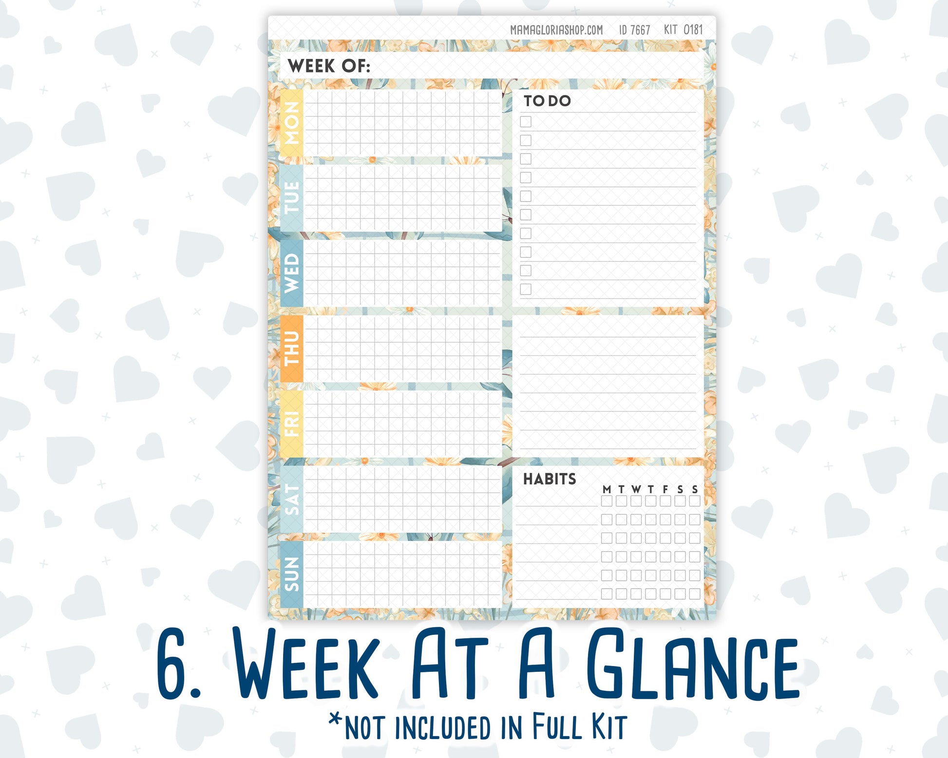 Kit 0181- 7x9 Daily Duo - Camping - August- Summer- Planner