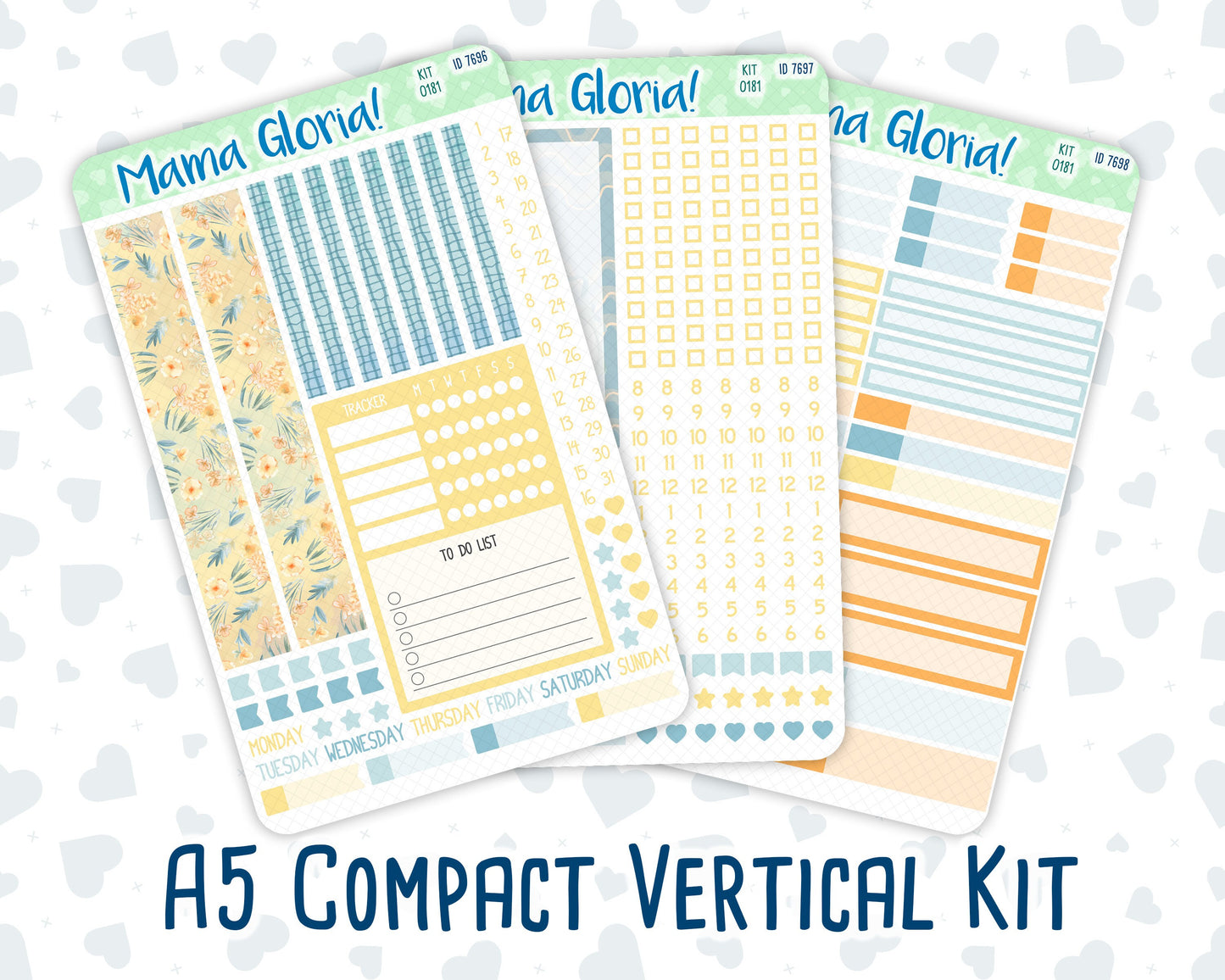 Kit 0181 - A5 Compact Vertical - Camping - August- Weekly