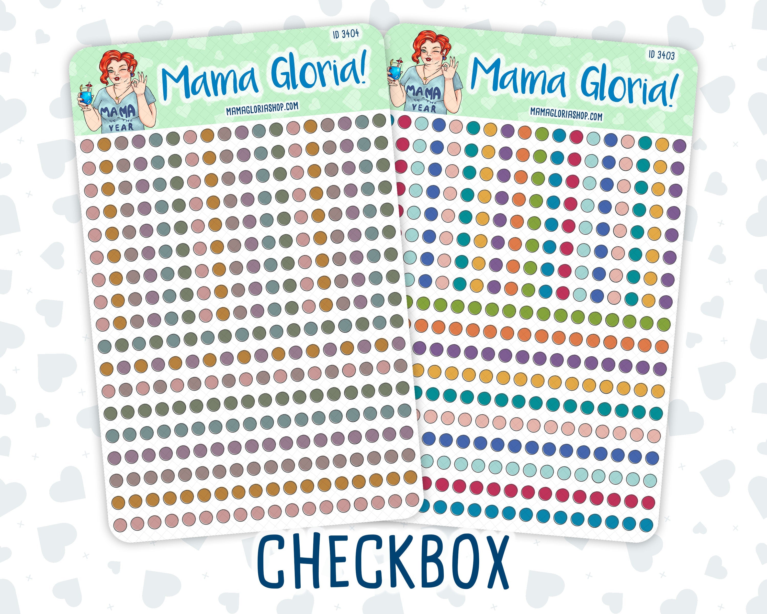 Sticker Chart Checkboxes Checkbox - Stickers For Planners – mamagloriashop
