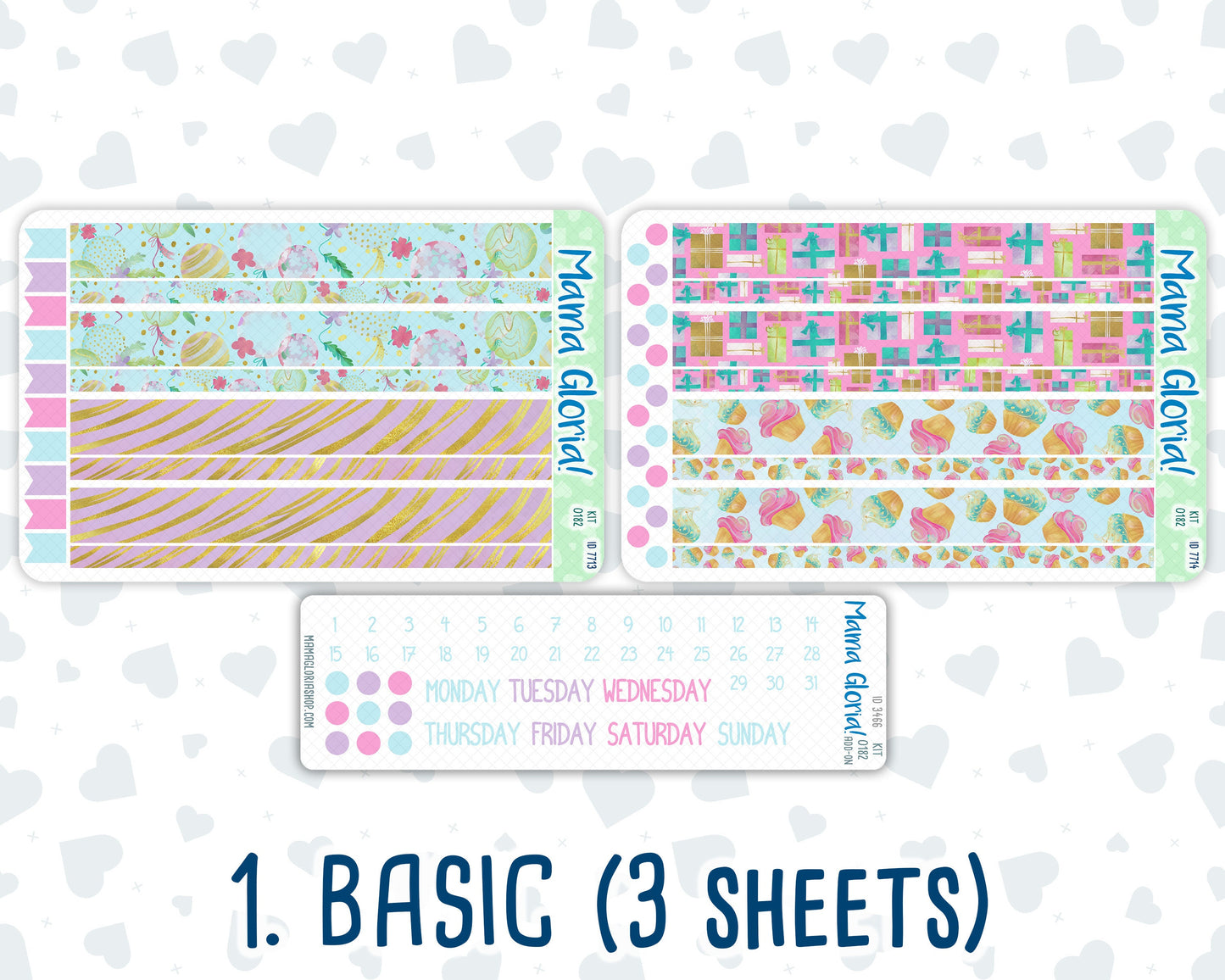 Kit 0182- 7x9 Daily Duo - Birthday - EC Planner