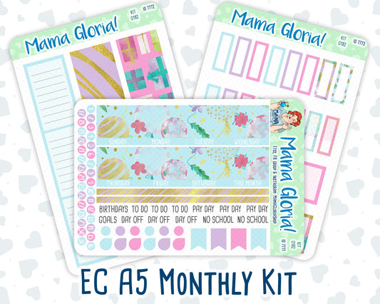 Kit 0182 -A5 -Monthly -Birthday - Kit For EC Planners